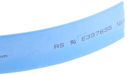 RS PRO Wärmeschrumpfschlauch, Polyolefin Blau, Ø 12mm Schrumpfrate 3:1, Länge 4m
