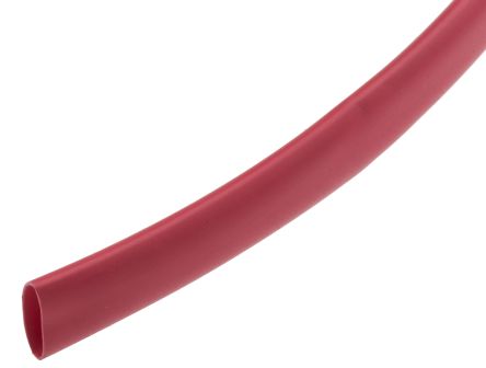 RS PRO Wärmeschrumpfschlauch, Polyolefin Rot, Ø 4.8mm Schrumpfrate 2:1, Länge 9m