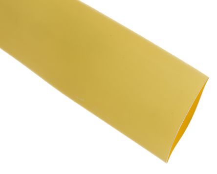 RS PRO Wärmeschrumpfschlauch, Polyolefin Gelb, Ø 25.4mm Schrumpfrate 2:1, Länge 3m