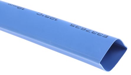 RS PRO Heat Shrink Tubing, Blue 6.4mm Sleeve Dia. X 8m Length 2:1 Ratio
