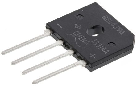 Vishay Brückengleichrichter, 1-phasig 4A 600V THT 1V GBU 4-Pin 5μA