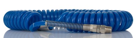 RS PRO 4m, Polyurethane Recoil Hose, With R 1/4 Connector
