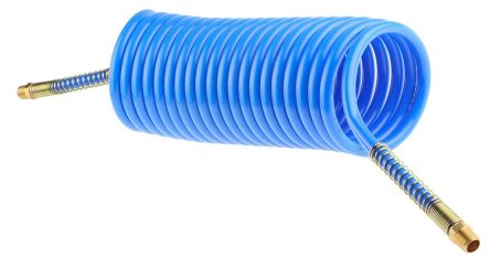 RS PRO N6C PA Spiralschlauch Blau Mit R1/4 Anschluss, Innen-Ø 7.5mm X 3.6m, 18bar