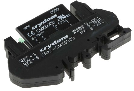 Sensata / Crydom DRA1 CMX Halbleiter-Interfacerelais, 5 A Max., DIN-Hutschiene 3 Vdc Min. 60 V Dc Max. / 10 V Dc Max.