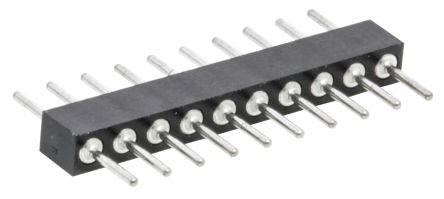 Preci-Dip Stiftleiste Stecker Gerade, 10-polig / 1-reihig, Raster 2.0mm, Lötanschluss-Anschluss, 3.0A, Nicht Ummantelt