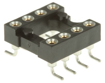 Preci-Dip DIL-Sockel, 8-Pin SMD Gedreht Vergoldet, Raster 2.54mm Offene Bauform