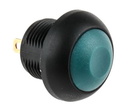 KNITTER-SWITCH Interruptor De Botón Pulsador En Miniatura, Color De Botón Verde, SPST, Acción Momentánea, 400 MA A 32 V