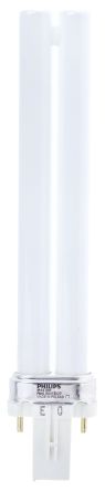 Philips Lighting Ampoule Fluocompacte G23, 9 W, 3000K, Forme Double Tube, Blanc Chaud