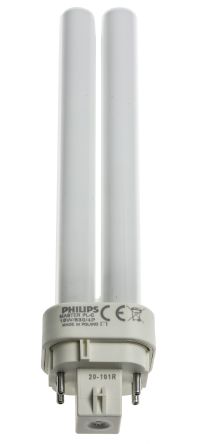 Philips Lighting G24q-2 2D Shape CFL Bulb, 18 W, 3000K, Warm White Colour Tone