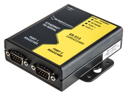 Brainboxes Server Per Dispositivo Seriale, 1 Porta Ethernet, 2 Porte Seriali, RS422, RS485, 1Mbit/s Max