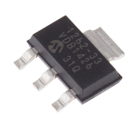 Microchip Regolatore Di Tensione TC1262-3.3VDB, 500mA, 3+Tab-Pin, SOT-223