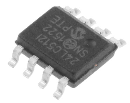 Microchip 512kbit Serieller EEPROM-Speicher, Seriell-I2C Interface, SOIC, 900ns SMD 64K X 8 Bit, 64K X 8-Pin 8bit