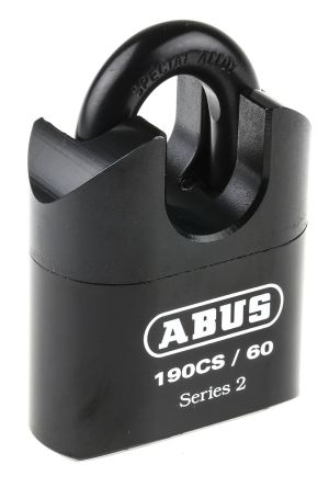 ABUS Stahl Vorhängeschloss, Kombinationsschloss Schwarz, Bügel-Ø 11mm X 30mm