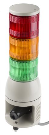 Schneider Electric Columna De Señalización Harmony XVC1, LED, Con 3 Elementos Rojo/Verde/Ámbar, 102dB @ 1 M, 24 Vac