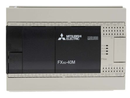 Mitsubishi FX3G Logikmodul, 24 Eing. Transistor Ausg.Typ Senke, Quelle Eing.Typ 12 → 24 V Dc