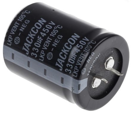 RS PRO Snap-In Aluminium-Elektrolyt Kondensator 330μF ±20% / 450V Dc, Ø 35mm X 45mm X 45mm, Bis 105°C