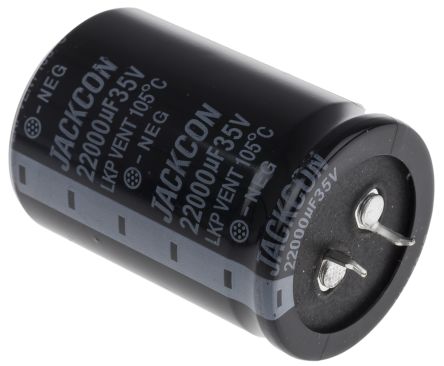 RS PRO Snap-In Aluminium-Elektrolyt Kondensator 4700μF ±20% / 35V Dc, Ø 22mm X 35mm X 35mm, Bis 105°C