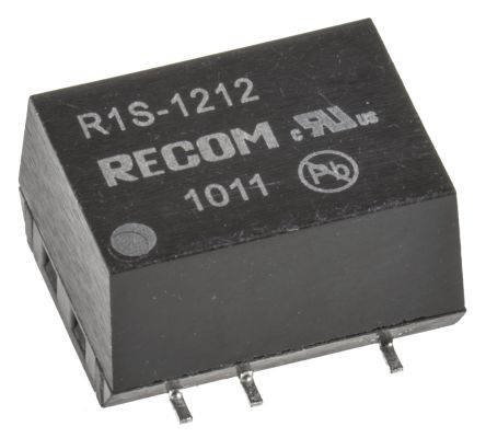 Recom R1S DC/DC-Wandler 1W 12 V Dc IN, 12V Dc OUT / 84mA 1kV Dc Isoliert