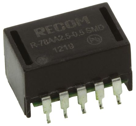 Recom R-78AA-0.5 Schaltregler, Eingang 4.75 → 32V Dc / Ausgang 2.5V Dc, 1 Ausg., 500mA, Oberflächenmontage