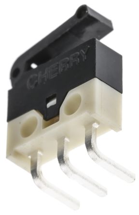 ZF Microrupteur Subminiature Levier, Circuit Imprimé à Angle Gauche, SPDT, 500 MA @ 30 V C.c.