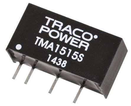 TRACOPOWER TMA DC-DC Converter, 15V Dc/ 65mA Output, 13.5 → 16.5 V Dc Input, 1W, Through Hole, +85°C Max Temp