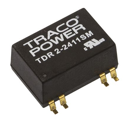 TRACOPOWER TDR 2SM DC/DC-Wandler 2W 24 V Dc IN, 5V Dc OUT / 400mA 1.5kV Dc Isoliert