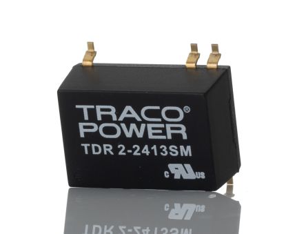 TRACOPOWER TDR 2SM DC-DC Converter, 15V Dc/ 134mA Output, 18 → 36 V Dc Input, 2W, Surface Mount, +85°C Max Temp