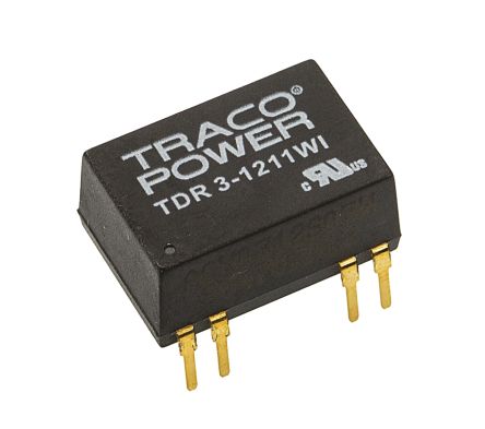 TRACOPOWER TDR 3WI DC/DC-Wandler 3W 12 V Dc IN, 5V Dc OUT / 600mA 1.5kV Dc Isoliert