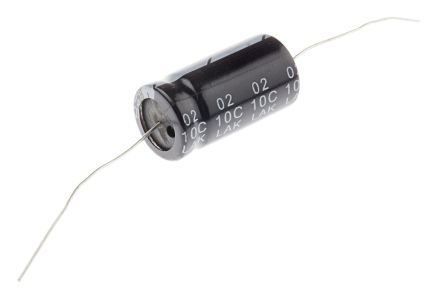 RS PRO Condensador Electrolítico, 10μF, ±20%, 400V Dc, Axial, Orificio Pasante, 13 (Dia.) X 24mm