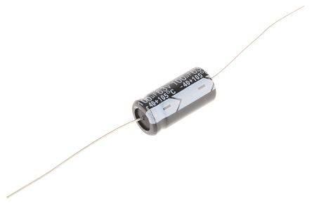 RS PRO 100μF Aluminium Electrolytic Capacitor 63V Dc, Axial, Through Hole