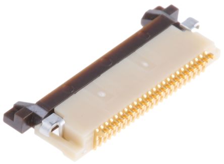 Hirose Connecteur FPC Série FH12, 24 Contacts Pas 0.5mm, 1 Rangée(s), Femelle Angle Droit, Montage SMT