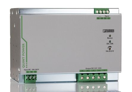 Phoenix Contact QUINT-PS/1AC/24DC/40 Switch-Mode DIN-Schienen Netzteil 960W, 85 → 264V Ac, 24V Dc / 40A