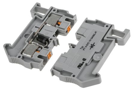 Phoenix Contact Module Pour Composant PT 4-DIO 1N 5408/L-R, Enfichable, Gris