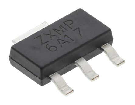 DiodesZetex P-Channel MOSFET, 4.3 A, 60 V, 3-Pin SOT-223 Diodes Inc ZXMP6A17GTA