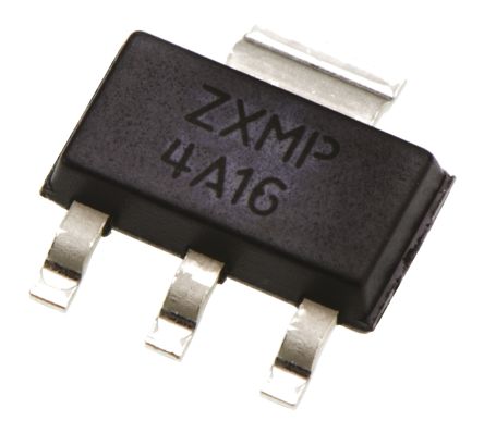 DiodesZetex P-Channel MOSFET, 6.4 A, 40 V, 3-Pin SOT-223 Diodes Inc ZXMP4A16GTA