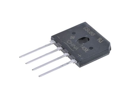 Vishay Brückengleichrichter, 1-phasig 8A 100V THT 1V GBU 4-Pin 5μA Siliziumverbindung