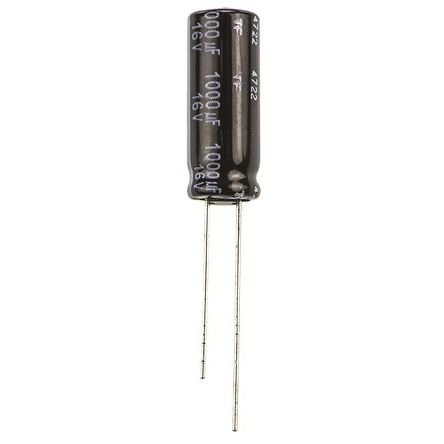 Panasonic Condensador Electrolítico Serie FR Radial, 1000μF, ±20%, 16V Dc, Radial, Orificio Pasante, 8 (Dia.) X 20mm,