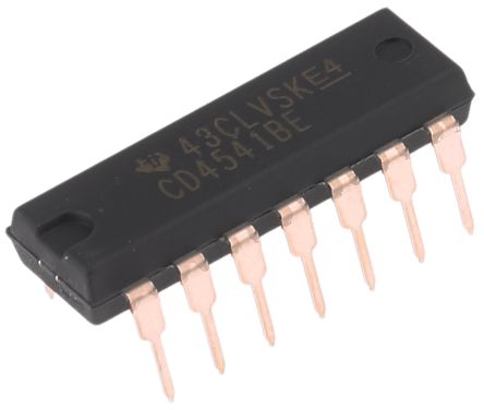 Texas Instruments Circuito Temporizador Programable CD4541BE, 0.1MHZ PDIP, 14-pin