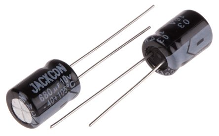RS PRO 680μF Aluminium Electrolytic Capacitor 10V Dc, Radial, Through Hole