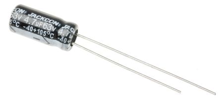 RS PRO, THT Aluminium-Elektrolyt Kondensator 4.7μF ±20% / 63V Dc, Ø 5mm X 11mm X 11mm, Bis 105°C