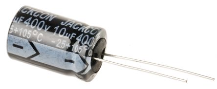 RS PRO Condensador Electrolítico, 10μF, ±20%, 400V Dc, Radial, Orificio Pasante, 13 (Dia.) X 21mm, Paso 5mm