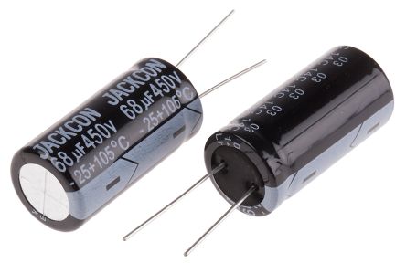 RS PRO 68μF Aluminium Electrolytic Capacitor 450V Dc, Radial, Through Hole