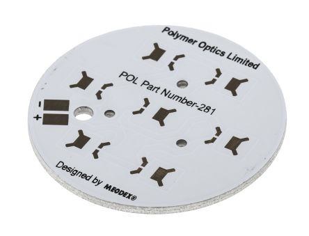 Polymer Optics Circuit Imprimé Pour LED, MCPCB, 7 Cellules, Pour LED Luxeon Rebel