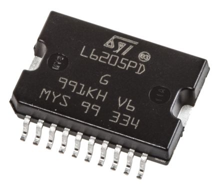 STMicroelectronics L6205PD, Brushed Motor Driver IC, 52 V 2.8A 20-Pin, PowerSO