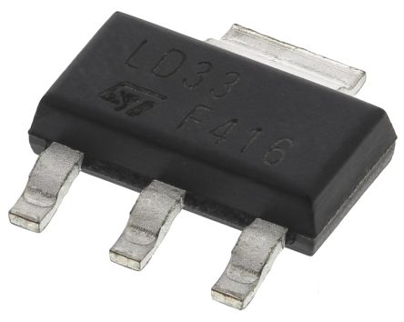 STMicroelectronics Spannungsregler 1.3A, 1 Niedrige Abfallspannung SOT-223, 3+Tab-Pin, Fest