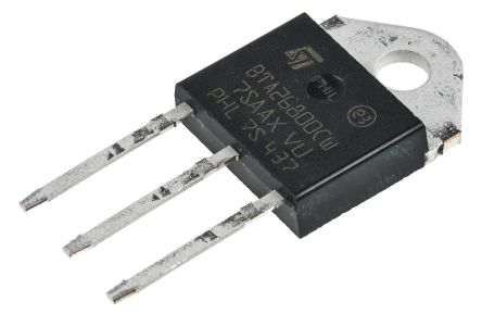 STMicroelectronics TRIAC 25A TOP3 THT Gate Trigger 1.3V 35mA, 800V, 800V 3-Pin