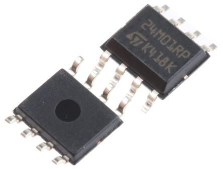 STMicroelectronics AEC-Q100 Memoria EEPROM Serie M24M01-RMN6TP, 1Mbit, 128 X, 8bit, Serie I2C, 500ns, 8 Pines SOIC