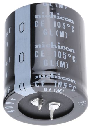 Nichicon 820μF Aluminium Electrolytic Capacitor 400V Dc, Snap-In - LGL2G821MELC40