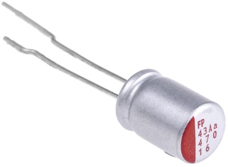 Nichicon NS, THT Polymer Alu Kondensator, Elko 47μF ±20% / 16V Dc, Ø 6.3mm X 10mm, Bis 105°C