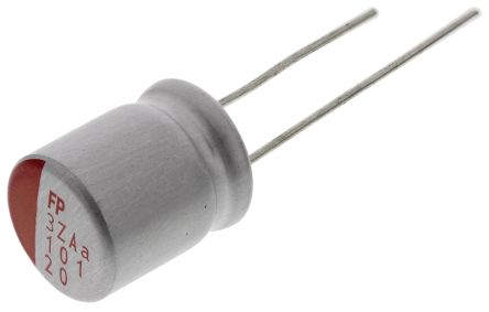 Nichicon NS, THT Polymer Alu Kondensator, Elko 100μF ±20% / 20V Dc, Ø 10mm X 12.5mm, Bis 105°C